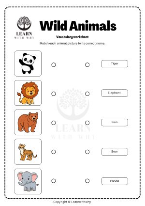 Animals Worksheets for Kindergarten (Printable, 3 Free) | Learn With Why