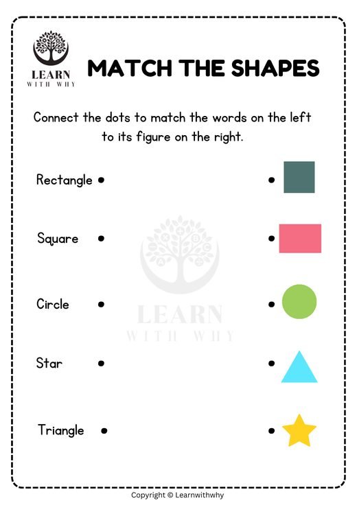 Shapes Worksheets for Kindergarten (Printable, 3 Free) | Learn With Why